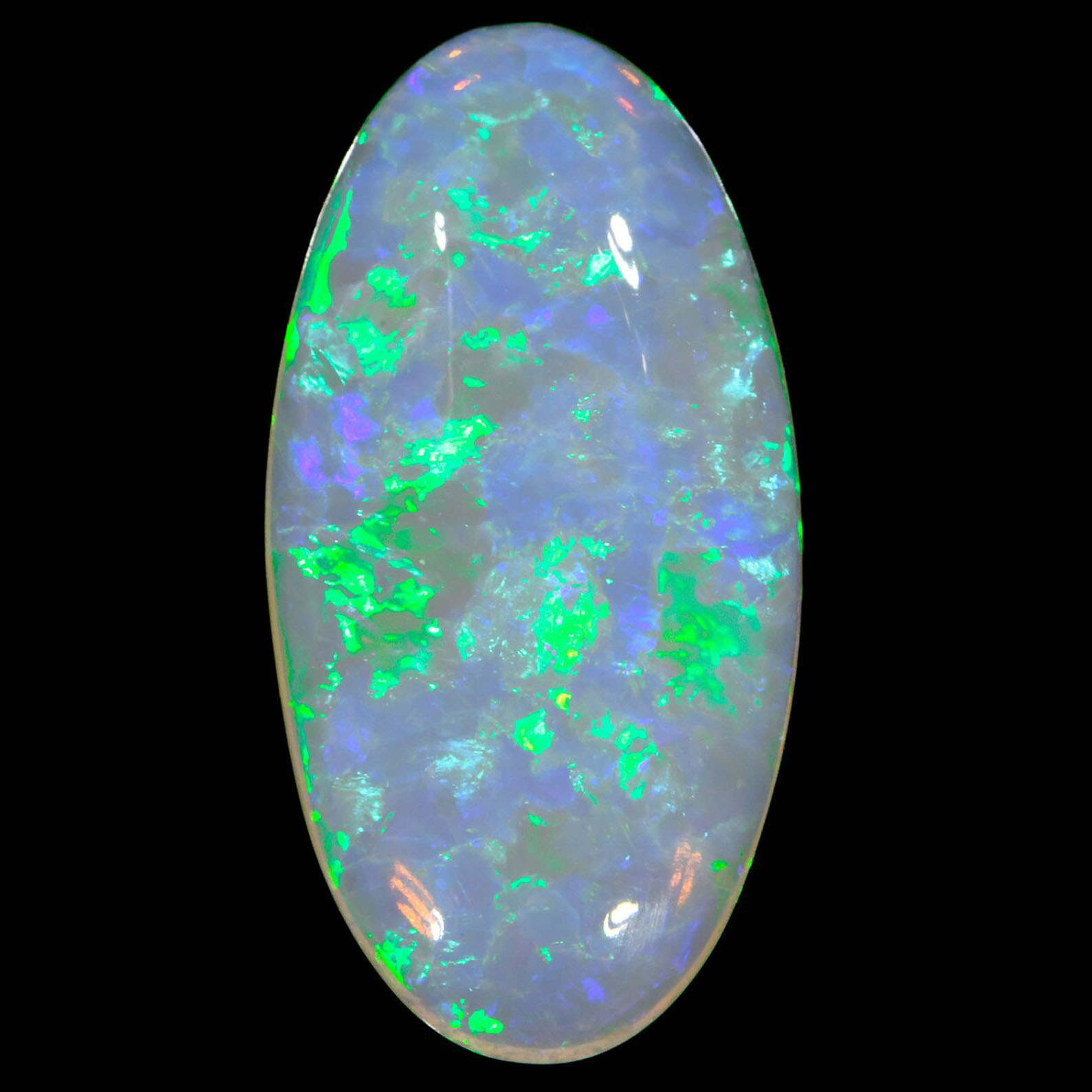 Green Flash Oval Crystal Opal 3.9 ct