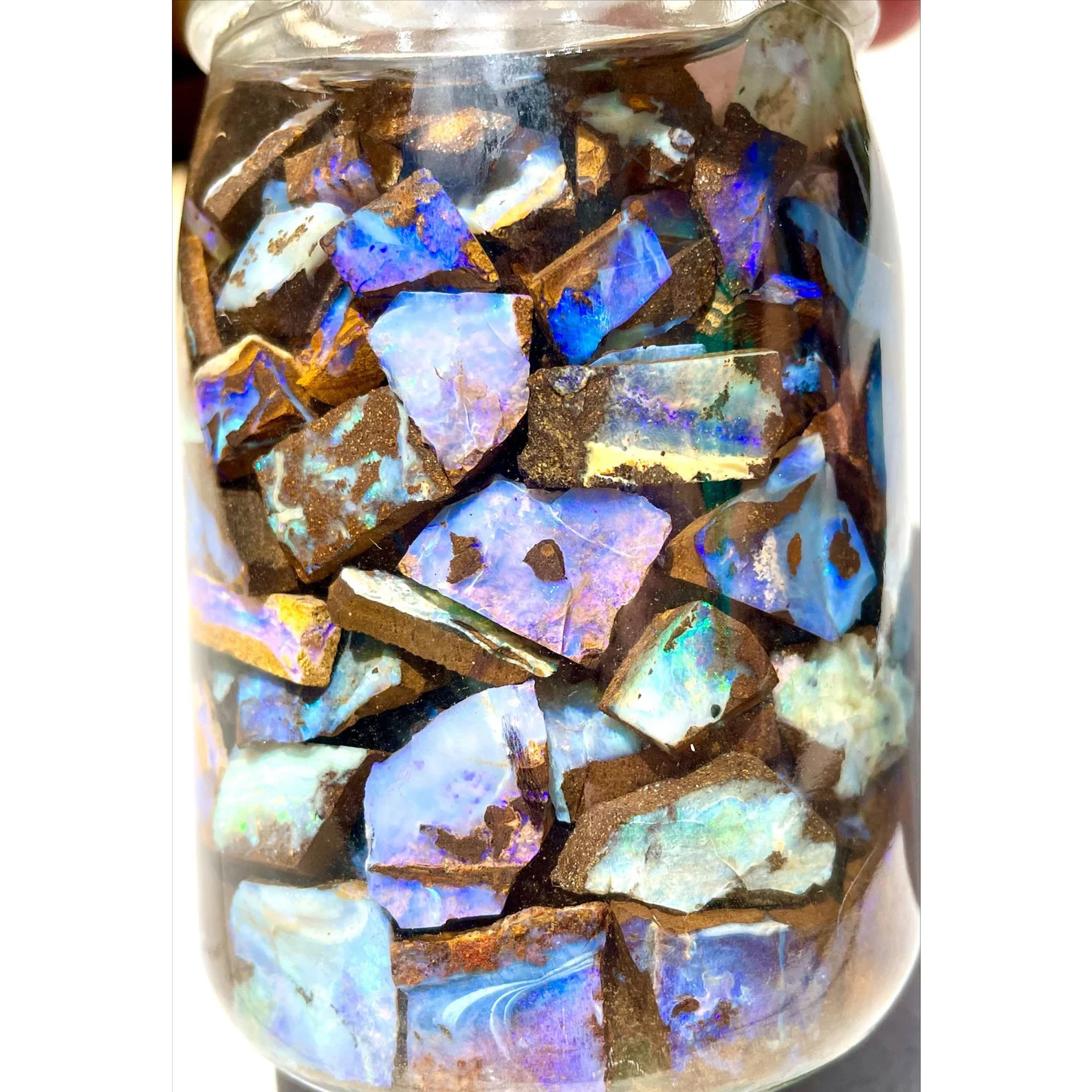 Boulder Opal Rough approximately 250 pieces