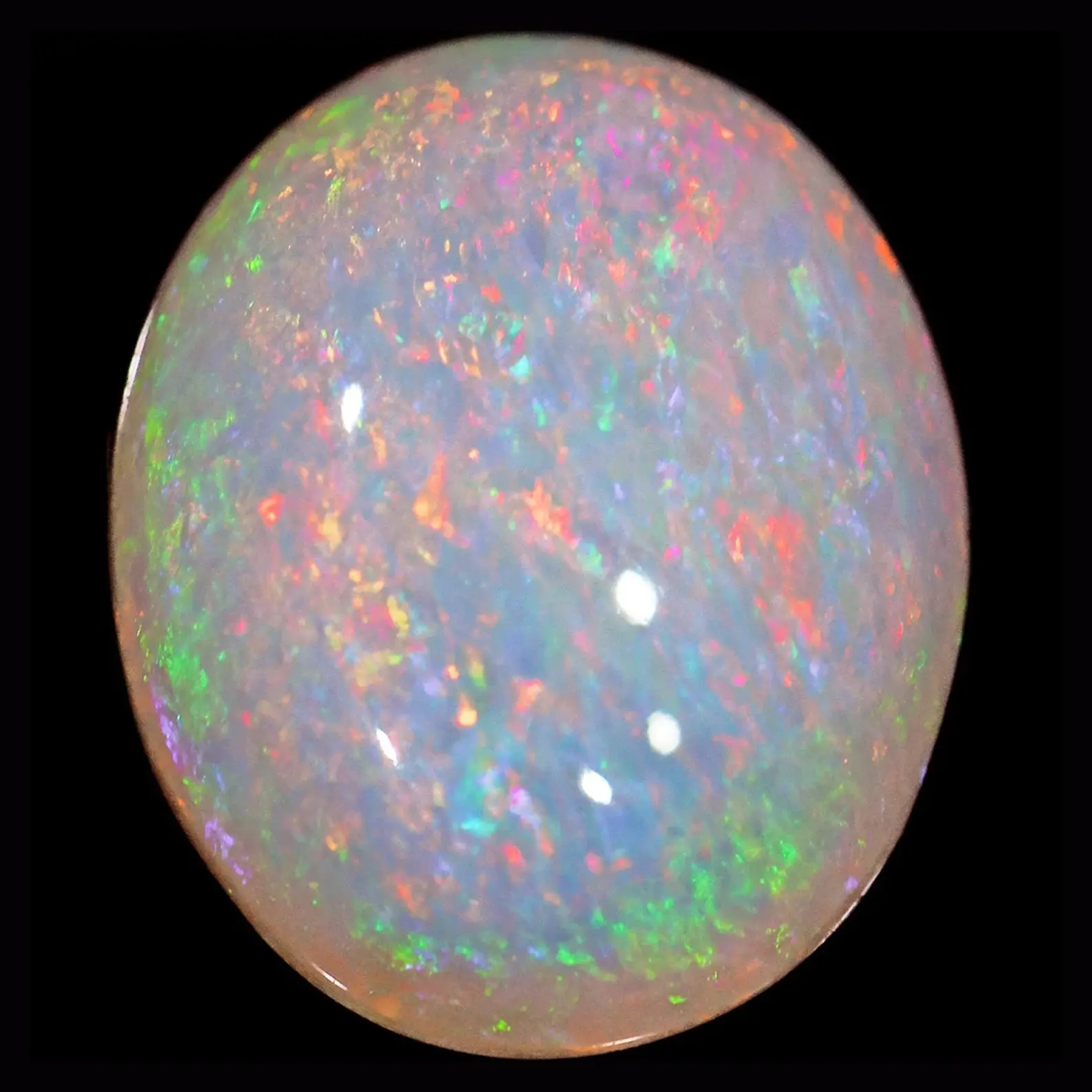 Multi Color Australian Oval White Opal 2.295 ct