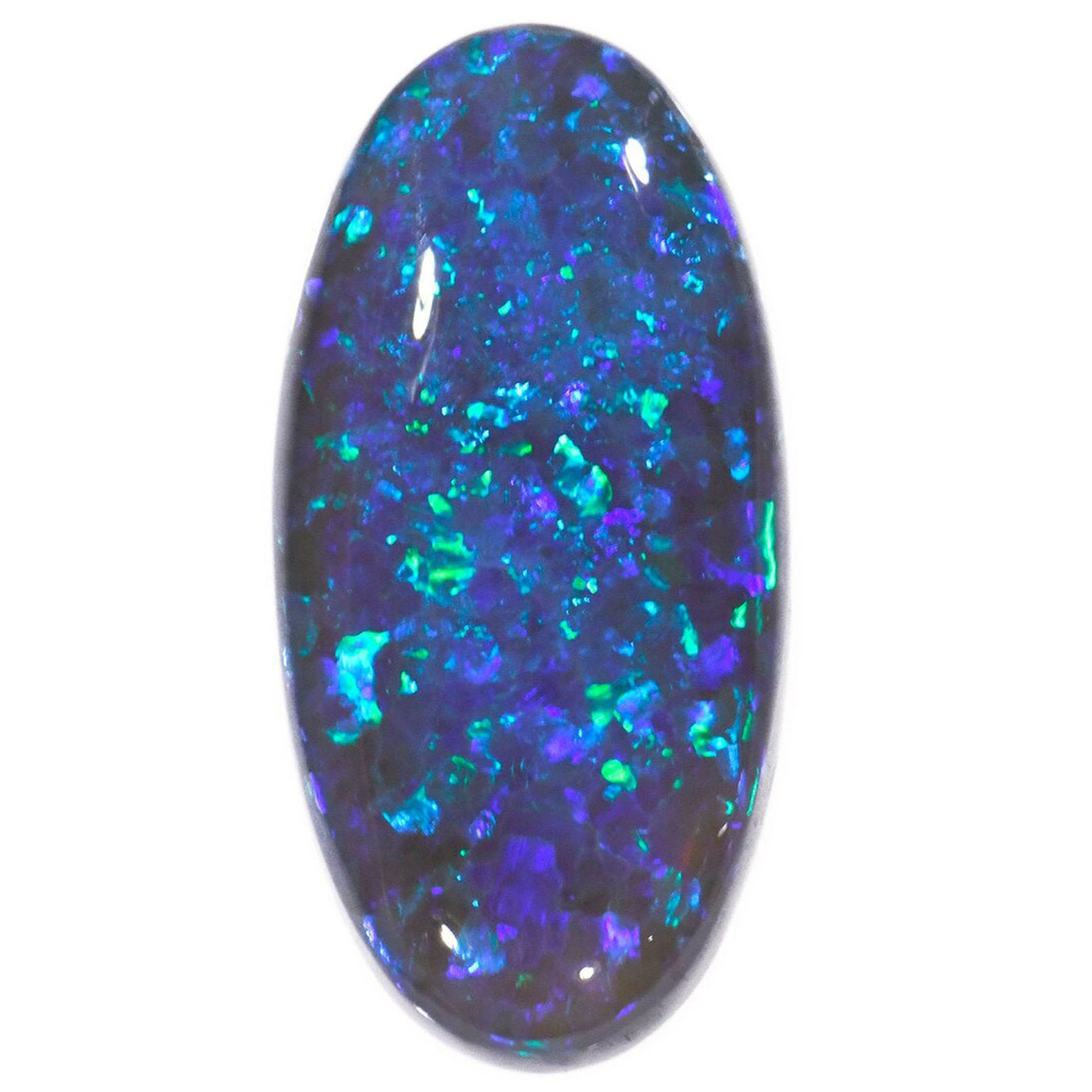 Gem Blue Green Black Opal With Cutting Video 9.73 ct