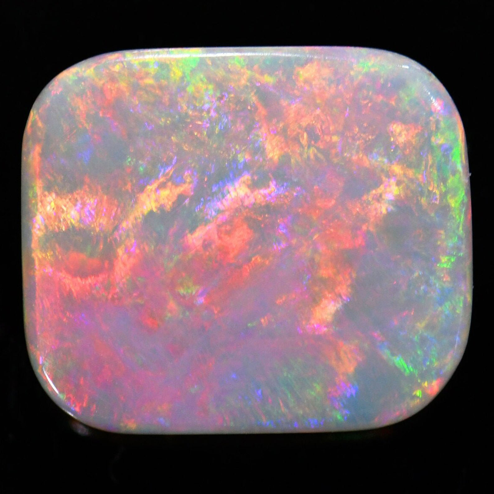 Sunset Fire Rectangle Shape Australian Dark Opal 3.3 ct