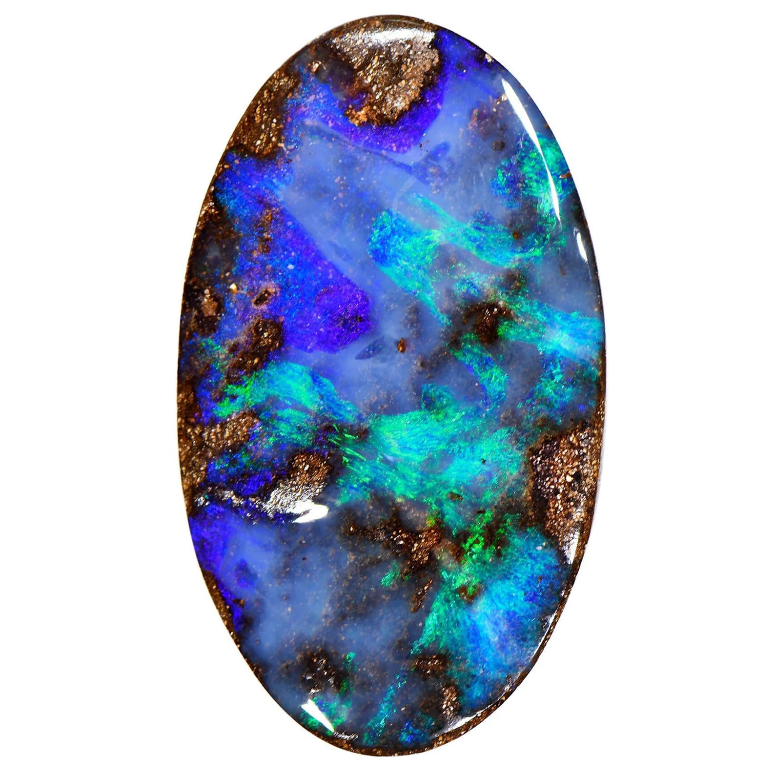 51.96 ct Large Blue Oval Boulder Opal