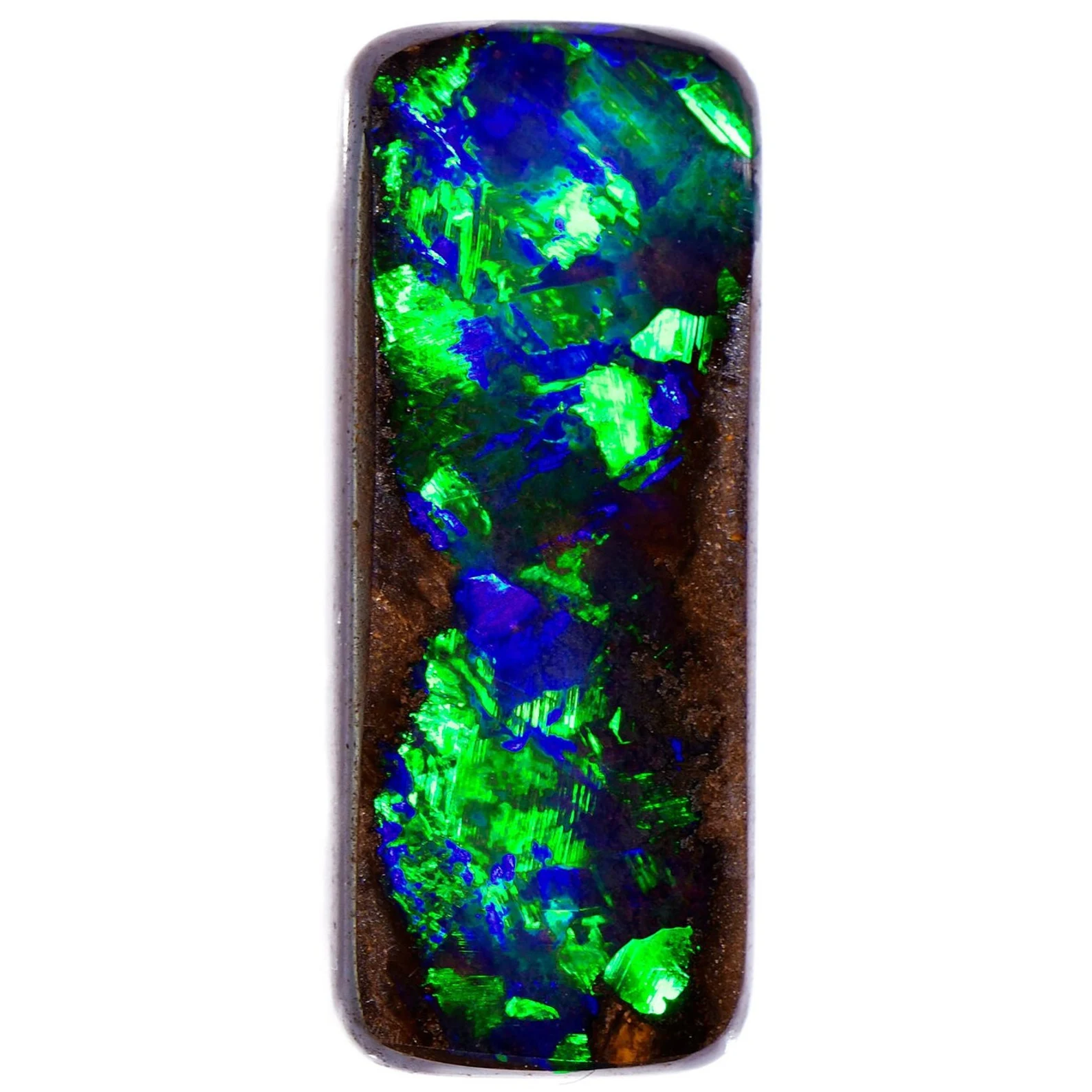 Gem Neon Green Blue Boulder Opal 12.8 ct